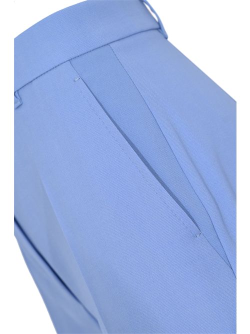 Pantalone MSTQUASAR in lana crepe satin Azzurro MAX MARA STUDIO | 2616131041600011
